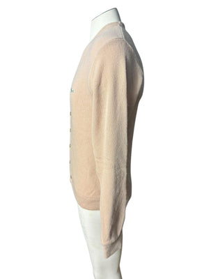 Vintage 70's men's tan cardigan sweater M Challenger