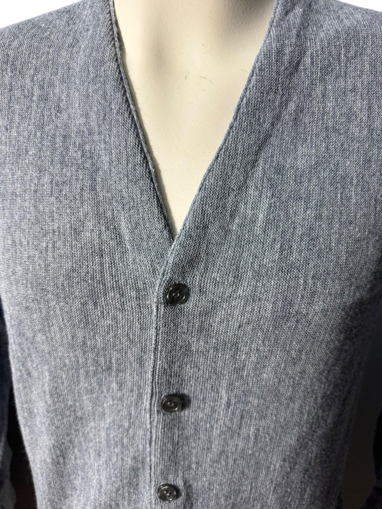 Vintage 70's men's gray cardigan sweater S Steeplechase