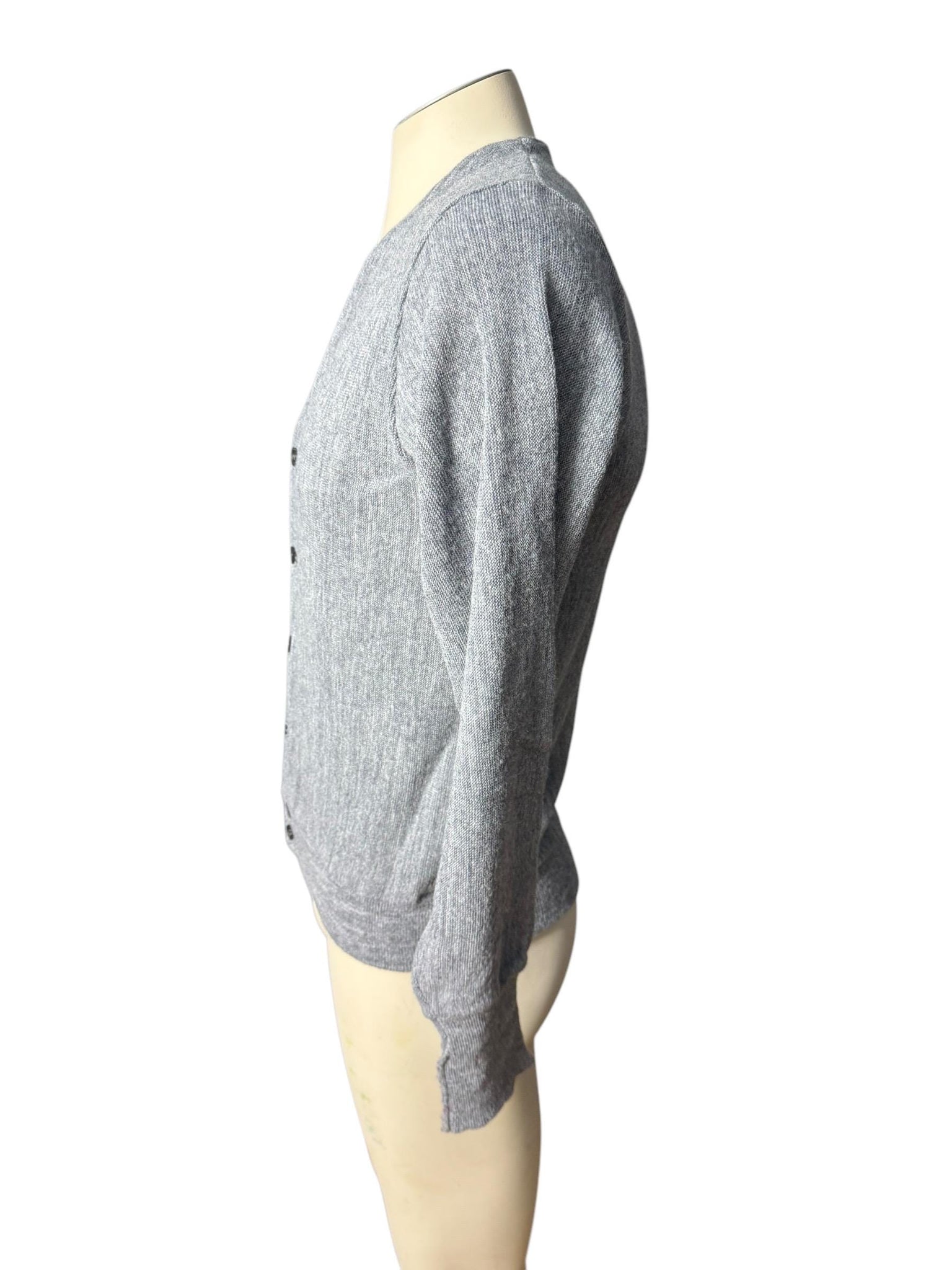 Vintage 70's men's gray cardigan sweater S Steeplechase