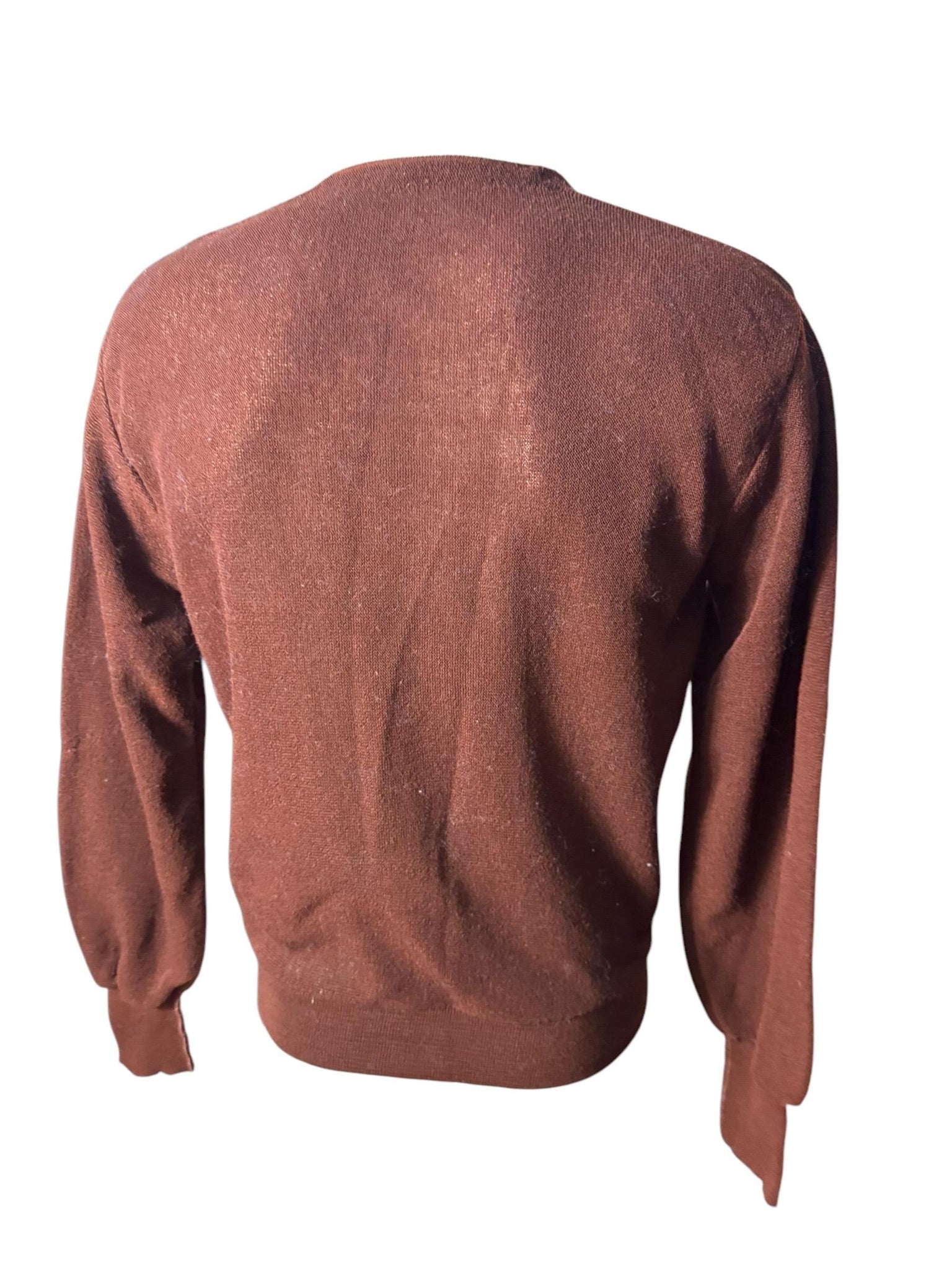 Vintage 60's men's brown cardigan sweater M L