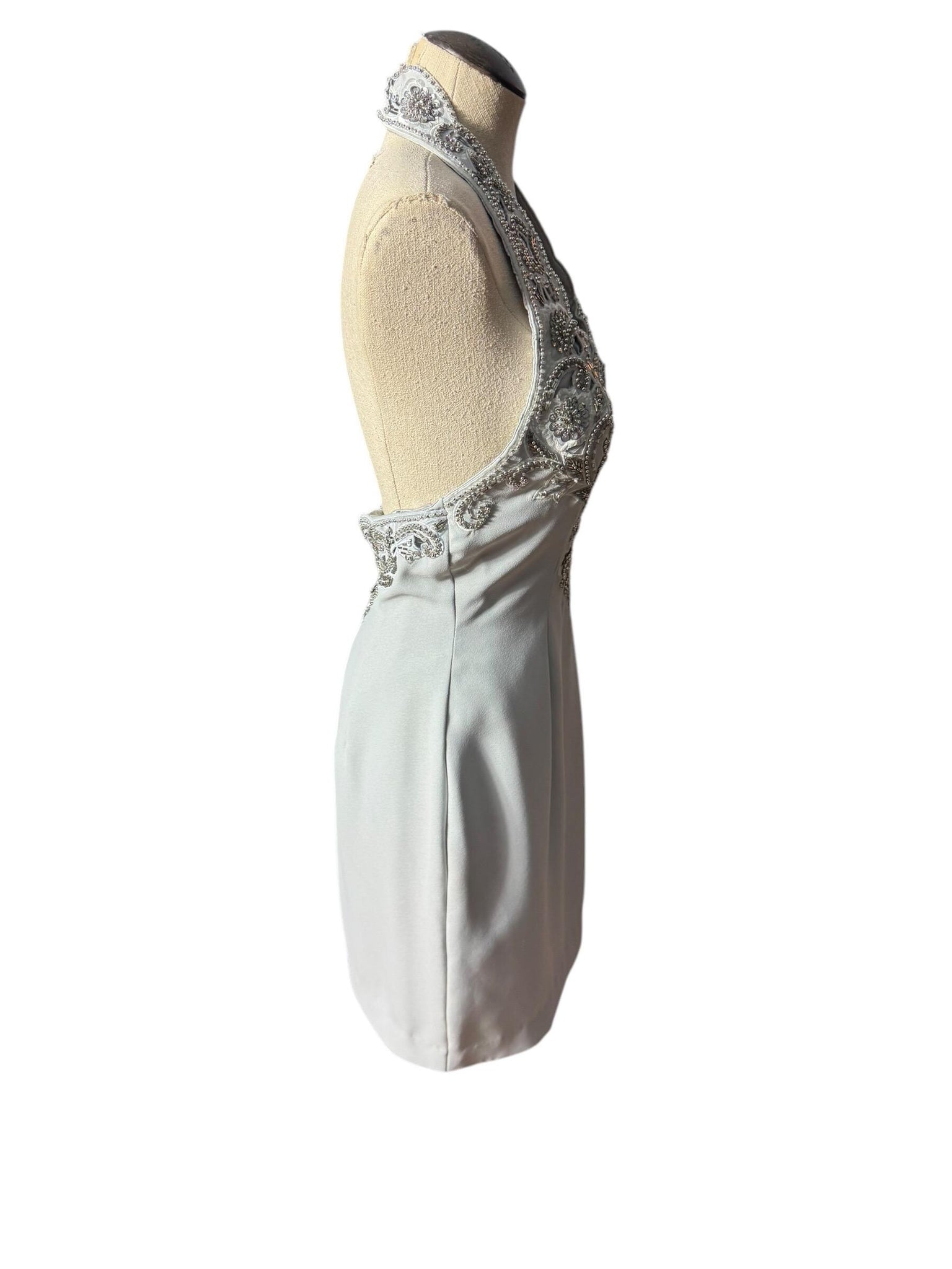 Vintage 80's bead halter dress 8 Alyce Designs