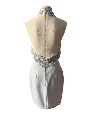 Vintage 80's bead halter dress 8 Alyce Designs