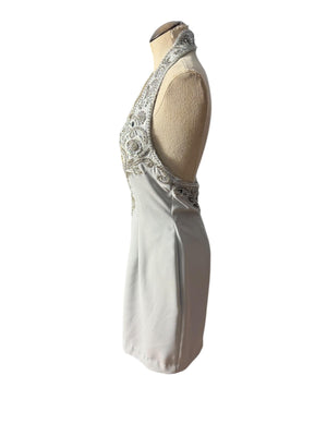 Vintage 80's bead halter dress 8 Alyce Designs