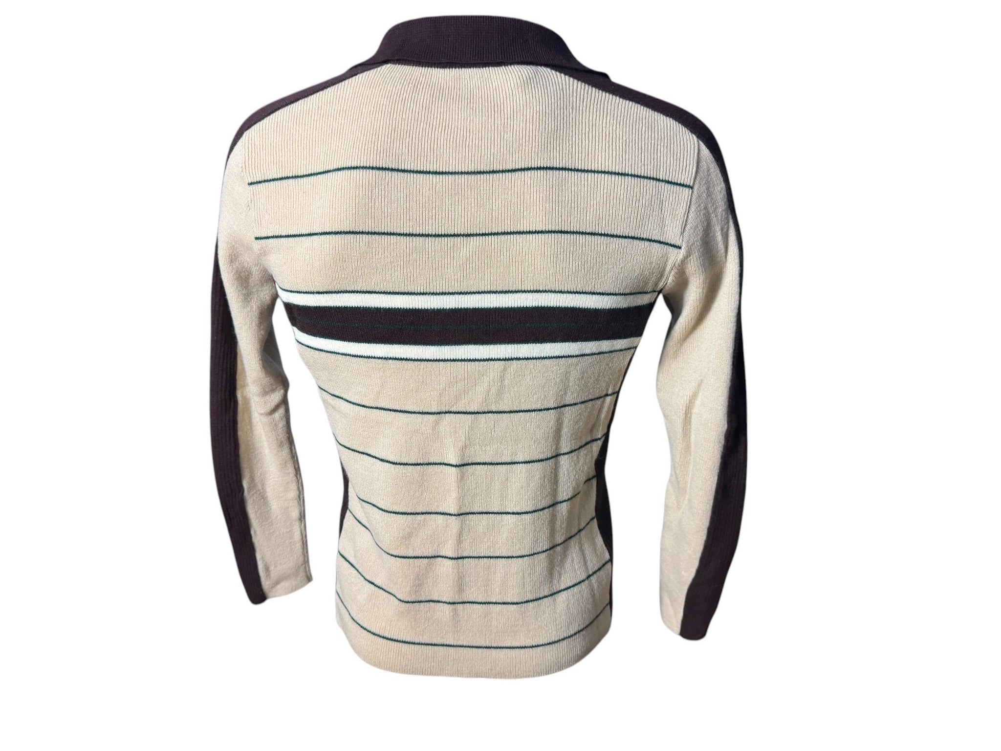 Vintage 70's men’s brown striped sweater M