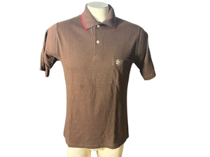 Vintage 70's brown men's polo shirt M Munsingwear