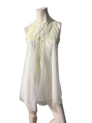 Vintage 60's white nightgown set S Gossard Artemis