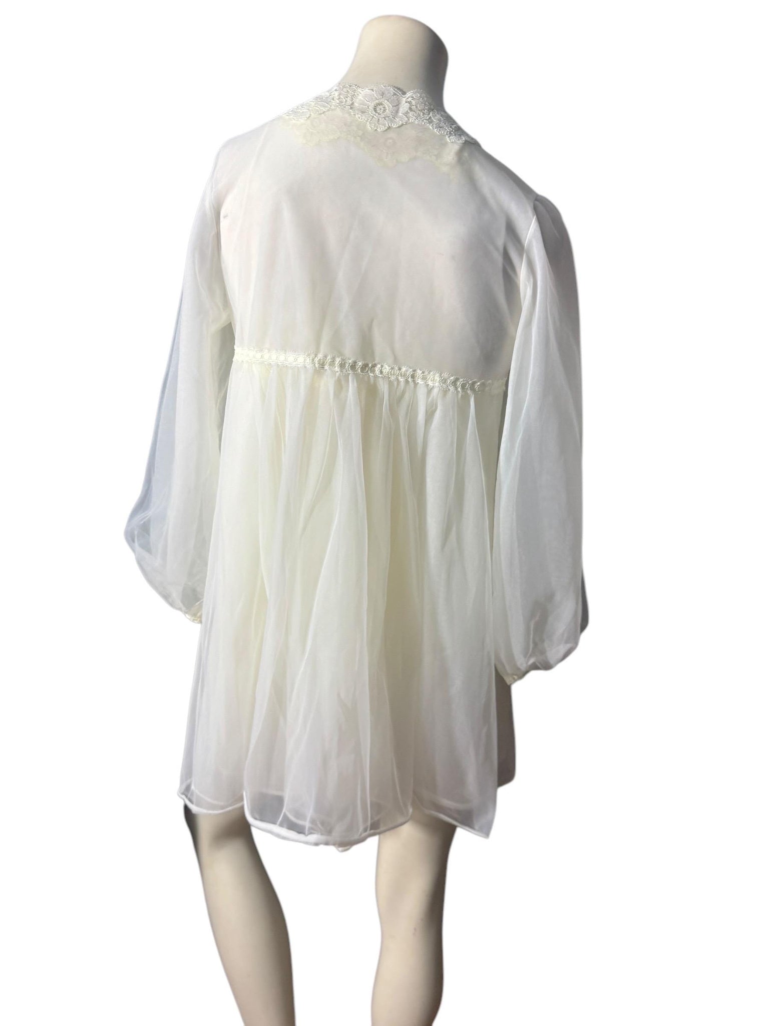 Vintage 60's white nightgown set S Gossard Artemis