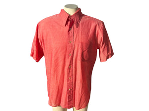 Vintage 70’s salmon mod shirt L King's Road
