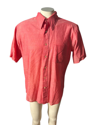 Vintage 70’s salmon mod shirt L King's Road