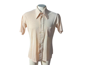 Vintage 70’s mod polyester shirt L Norgate