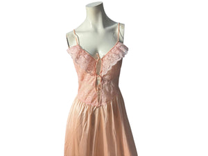 Vintage 70's corset nightgown M Maidenform