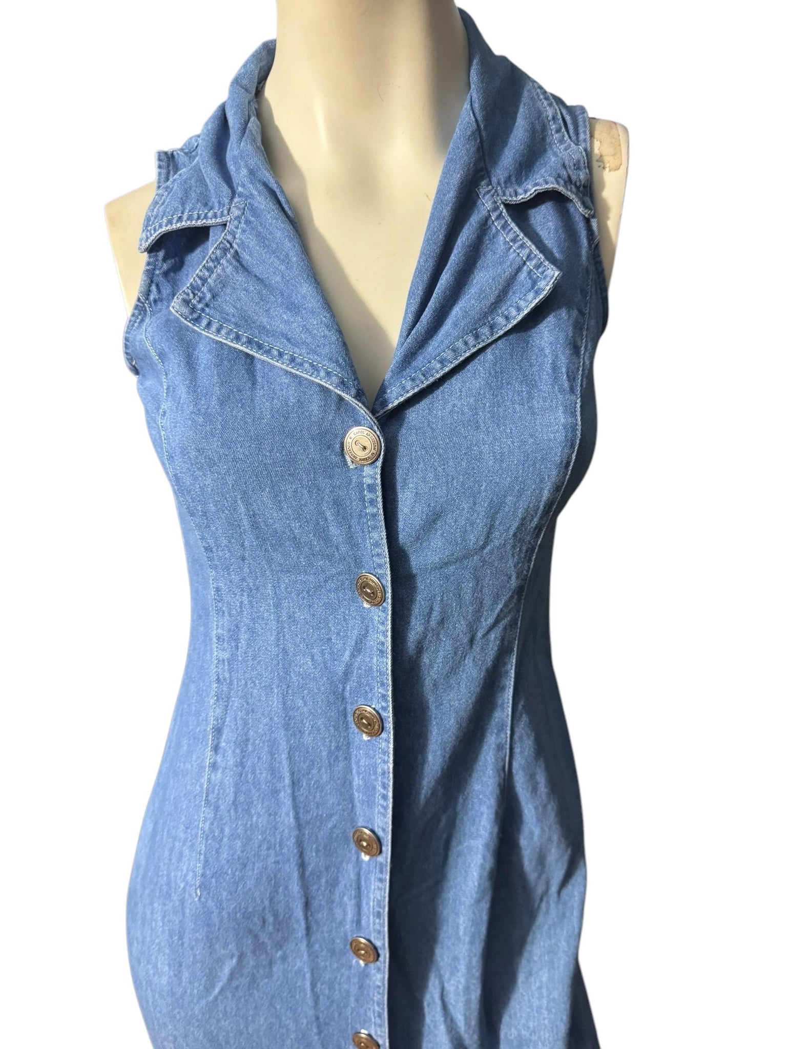 Vintage 80's blue jean dress 4 Carol Anderson