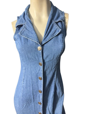 Vintage 80's blue jean dress 4 Carol Anderson