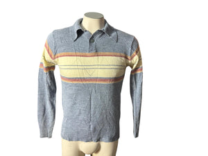 Vintage 70's men's collared sweater M Barclay