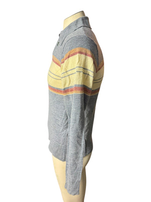 Vintage 70's men's collared sweater M Barclay