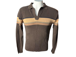 Vintage 70's brown men's Saturdays sweater M