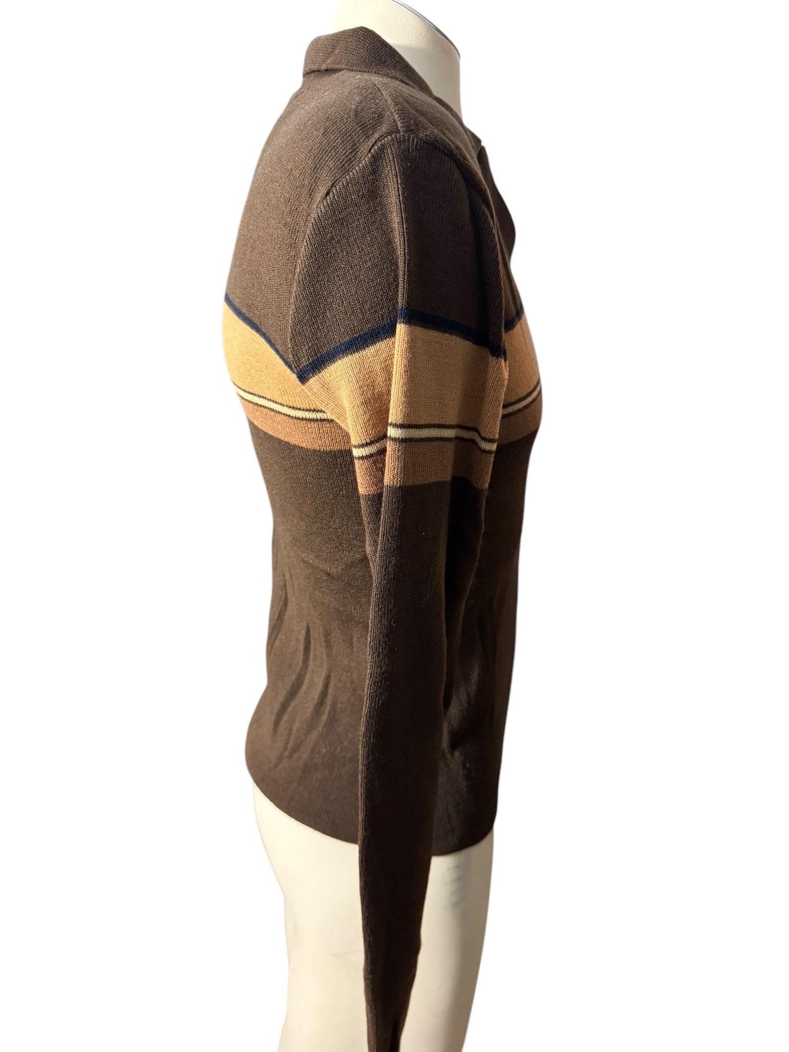 Vintage 70's brown men's Saturdays sweater M