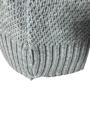 Vintage 70's men's gray striped sweater M