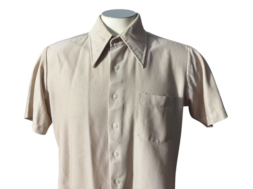 Vintage 70’s mod polyester shirt M/L 16 William Gary