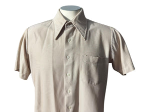 Vintage 70’s mod polyester shirt M/L 16 William Gary