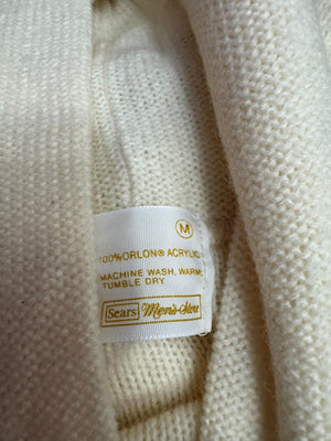 Vintage 70's men's hooded pullover sweater M
