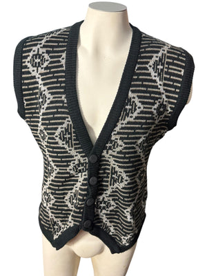 Vintage men's 80's sweater vest M Hoopla