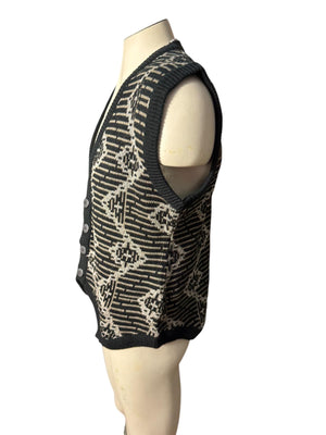 Vintage men's 80's sweater vest M Hoopla