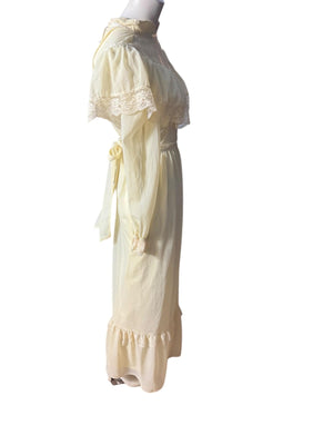 Vintage 70's prairie dress S wedding