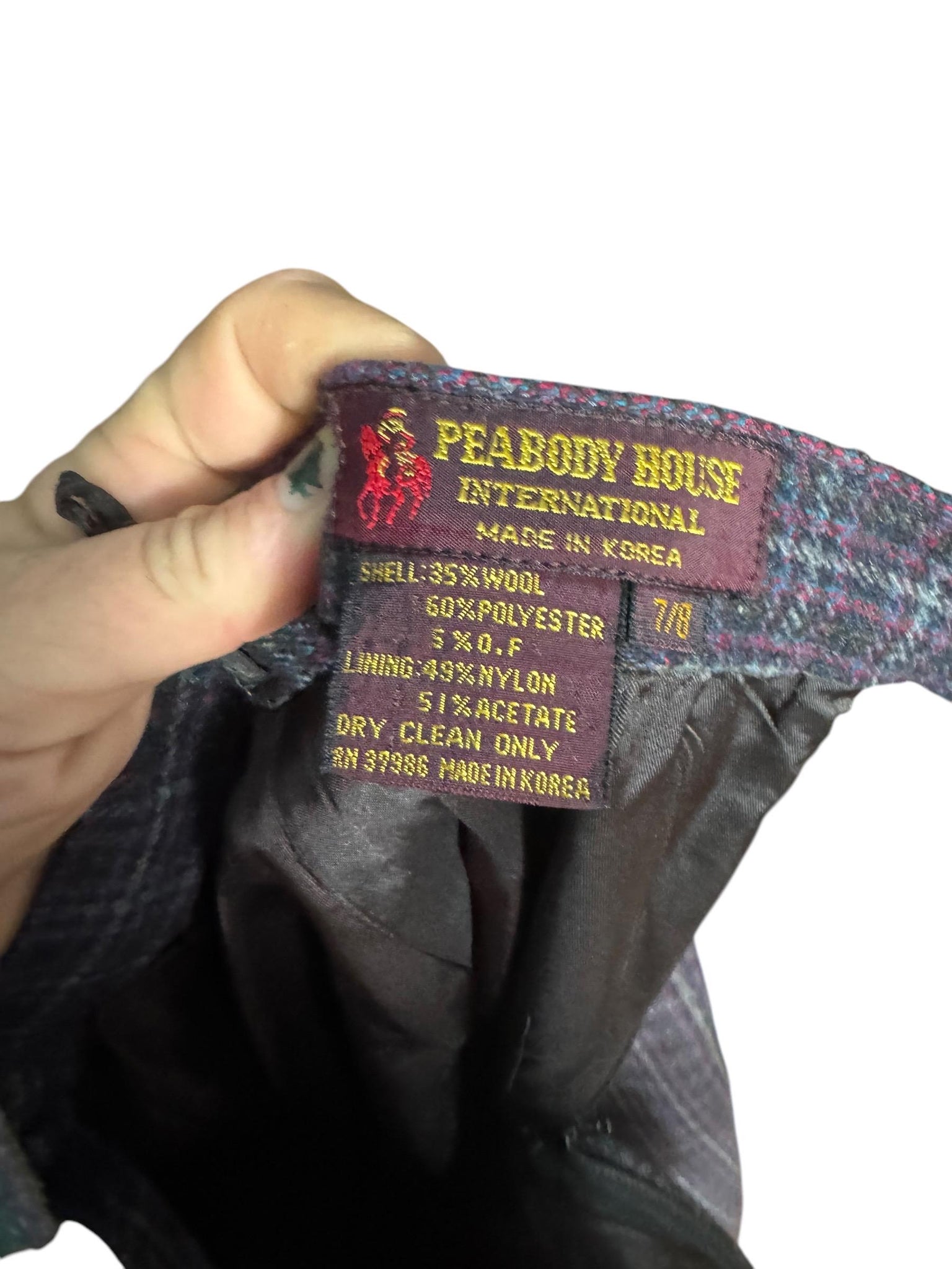 Vintage plaid wool suit M Peabody House