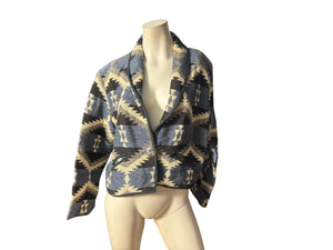 Vintage 80's southwest woven jacket L Carolina Blues