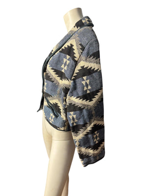 Vintage 80's southwest woven jacket L Carolina Blues