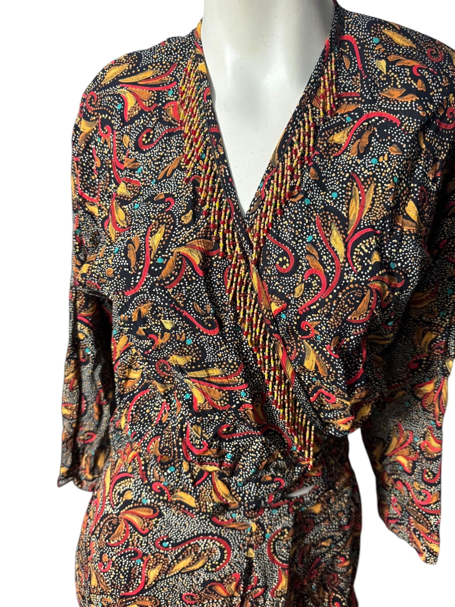 Vintage Carole Little skirt & top 6 M rayon
