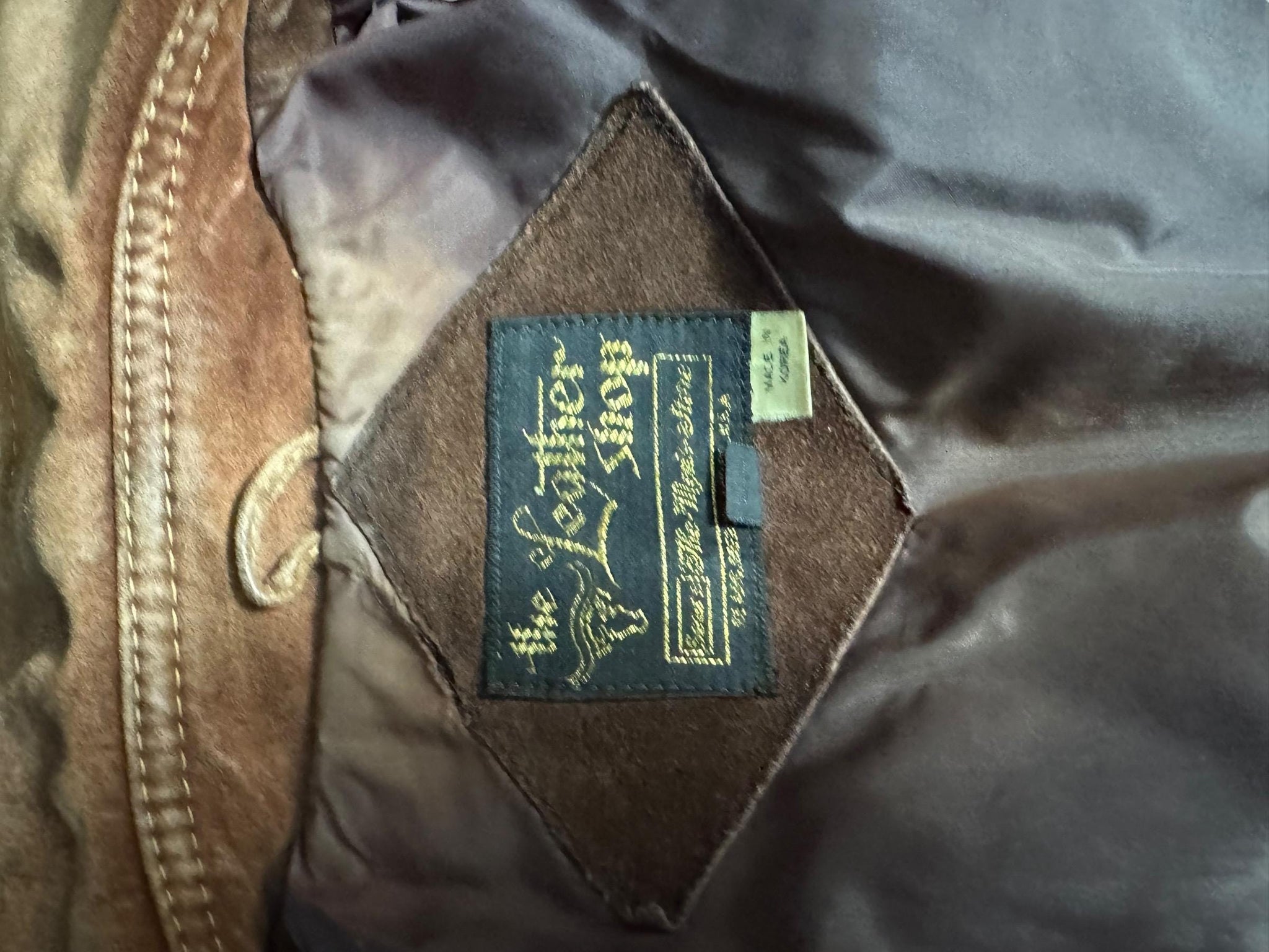 Vintage 70’s brown suede leather jacket 36 S