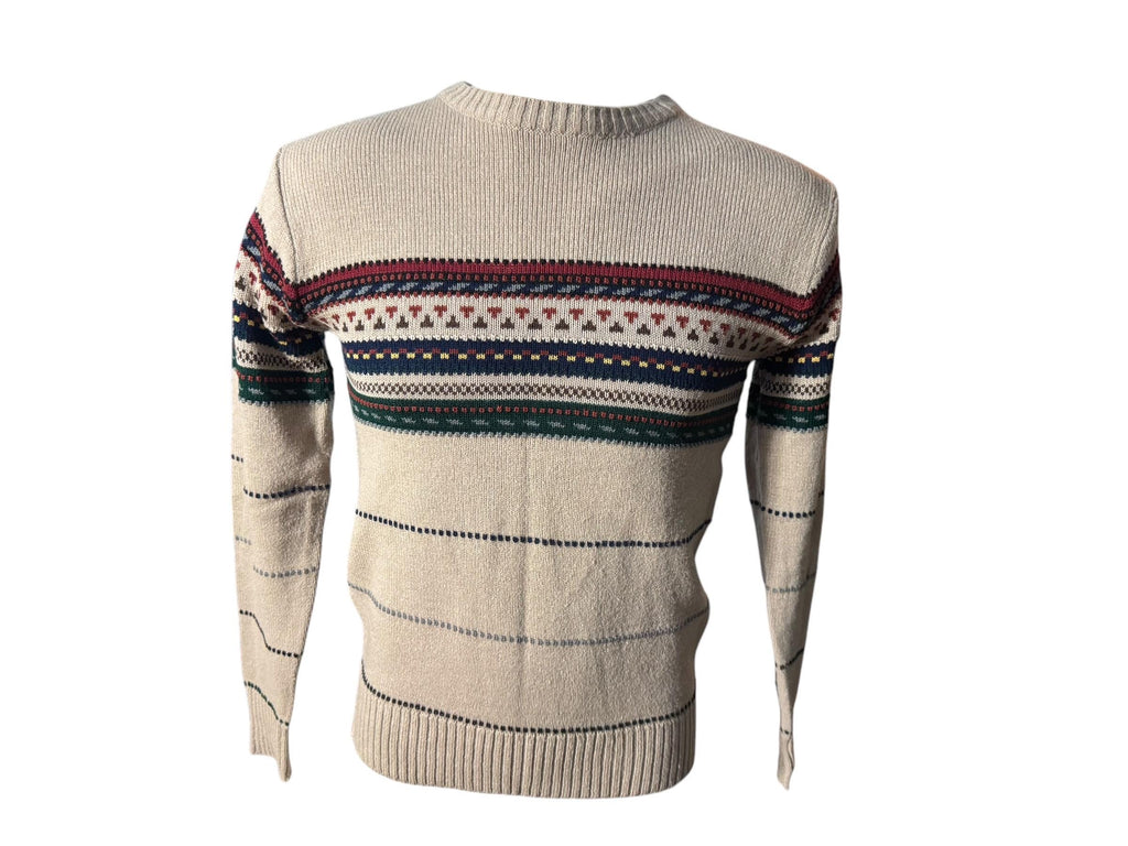 Vintage 70's men's brown striped sweater M Kennington