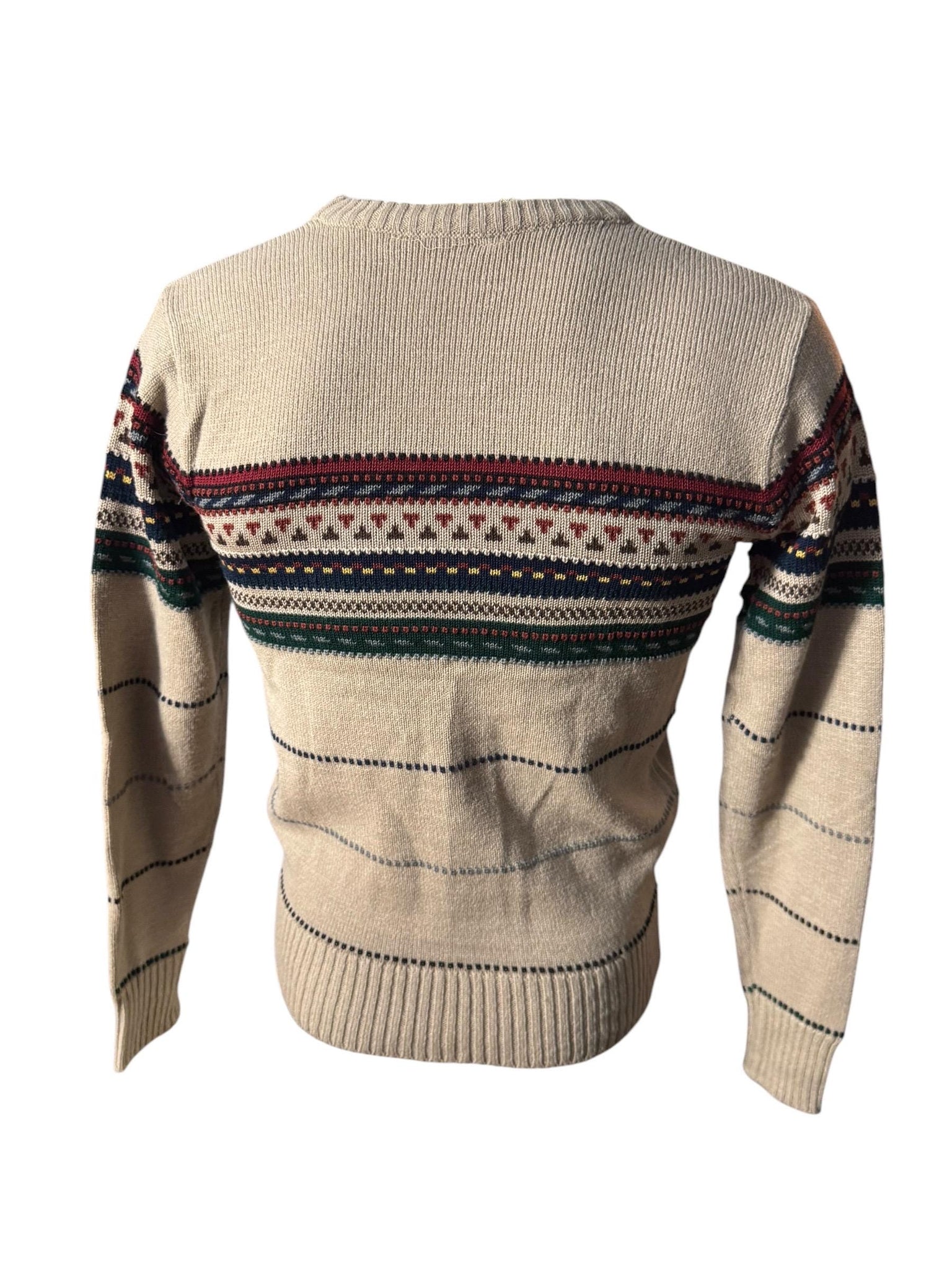 Vintage 70's men's brown striped sweater M Kennington