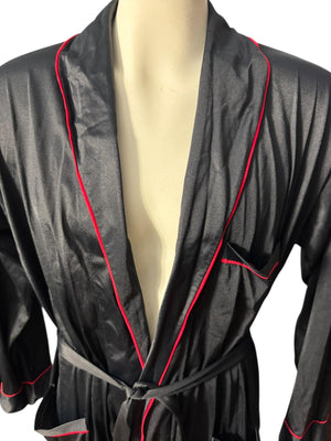 Vintage black & red 70’s men's robe M Munsingwear