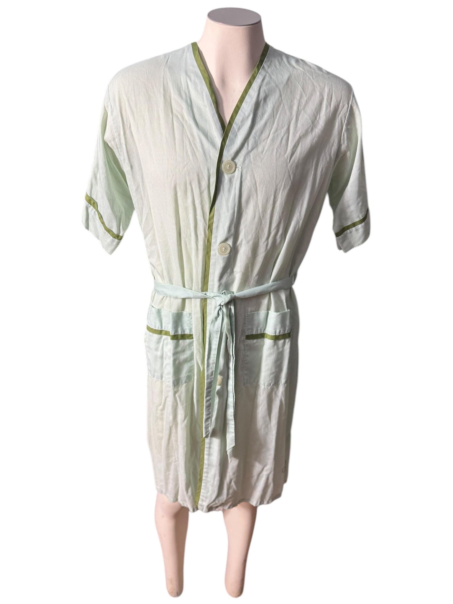 Vintage green 60’s men's shave coat M green