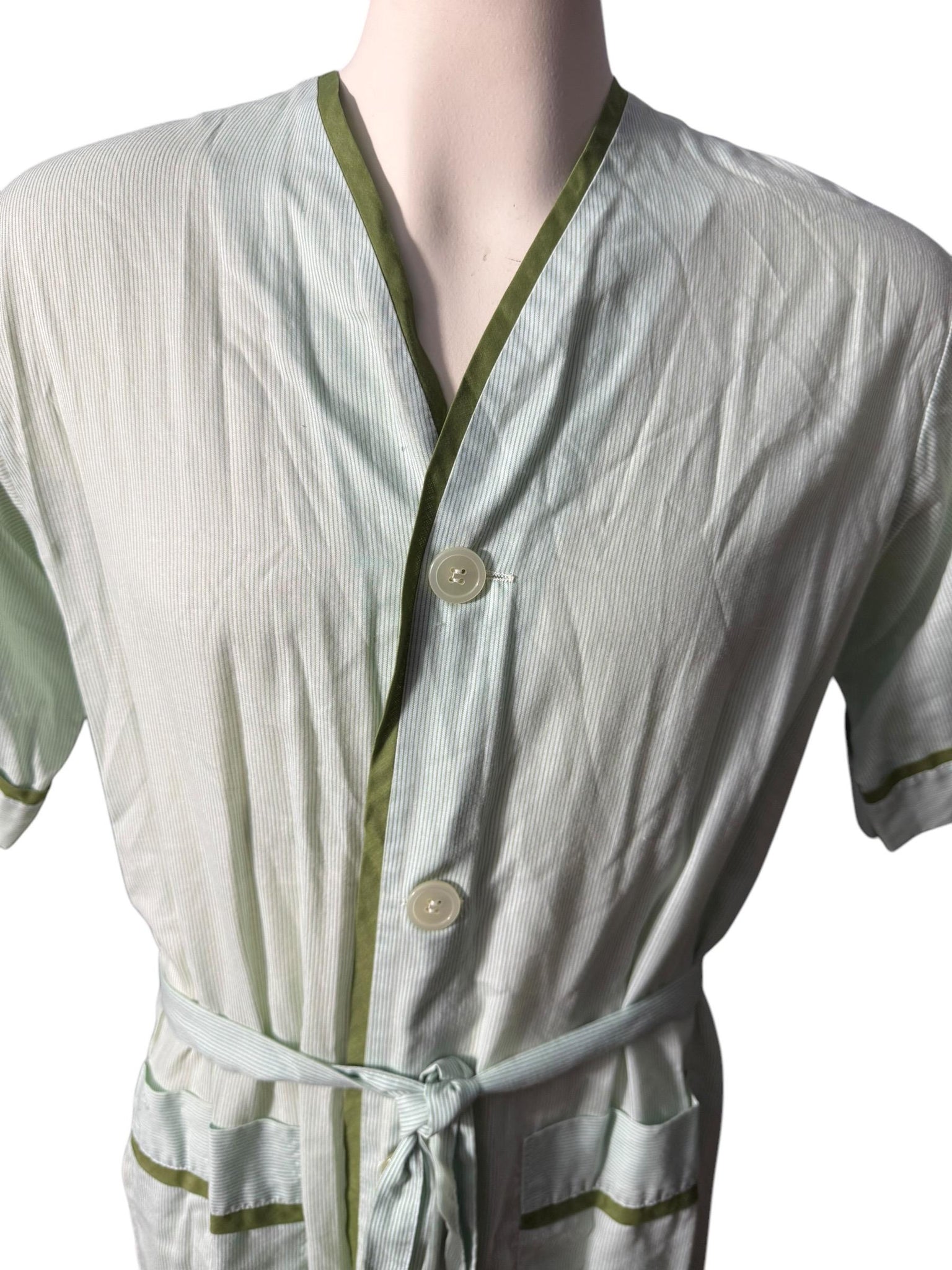Vintage green 60’s men's shave coat M green