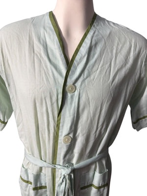 Vintage green 60’s men's shave coat M green