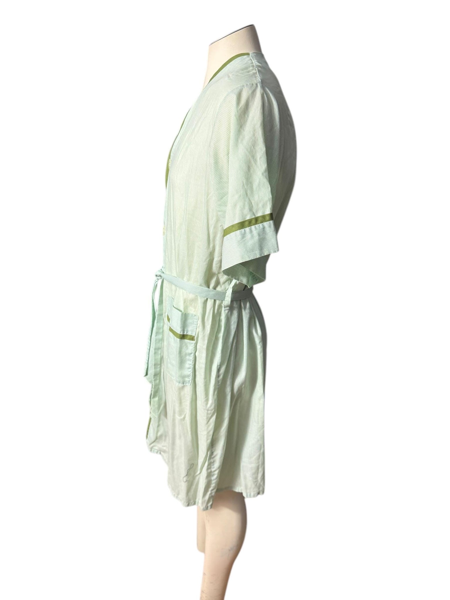 Vintage green 60’s men's shave coat M green