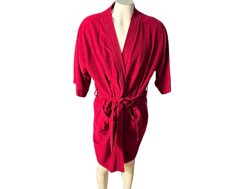Vintage maroon 70’s men's robe one size JCPenney