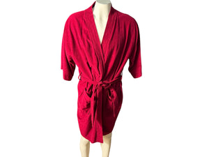 Vintage maroon 70’s men's robe one size JCPenney
