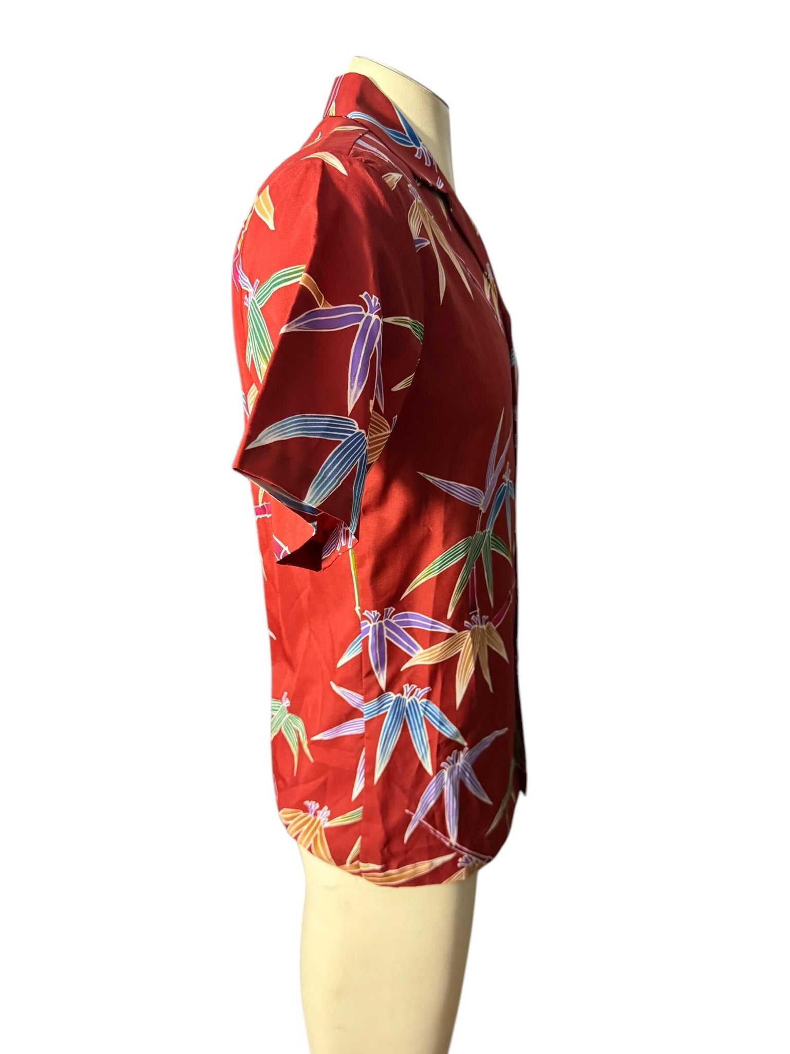 Vintage 60's 70's Hawaiian shirt S Blue Hawaii