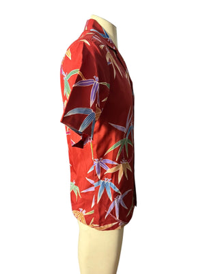 Vintage 60's 70's Hawaiian shirt S Blue Hawaii