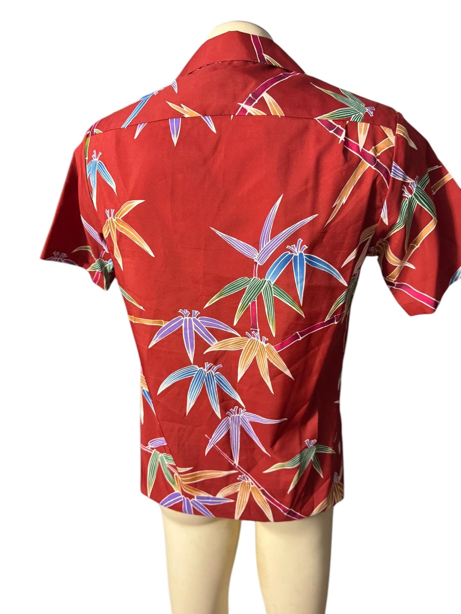 Vintage 60's 70's Hawaiian shirt S Blue Hawaii