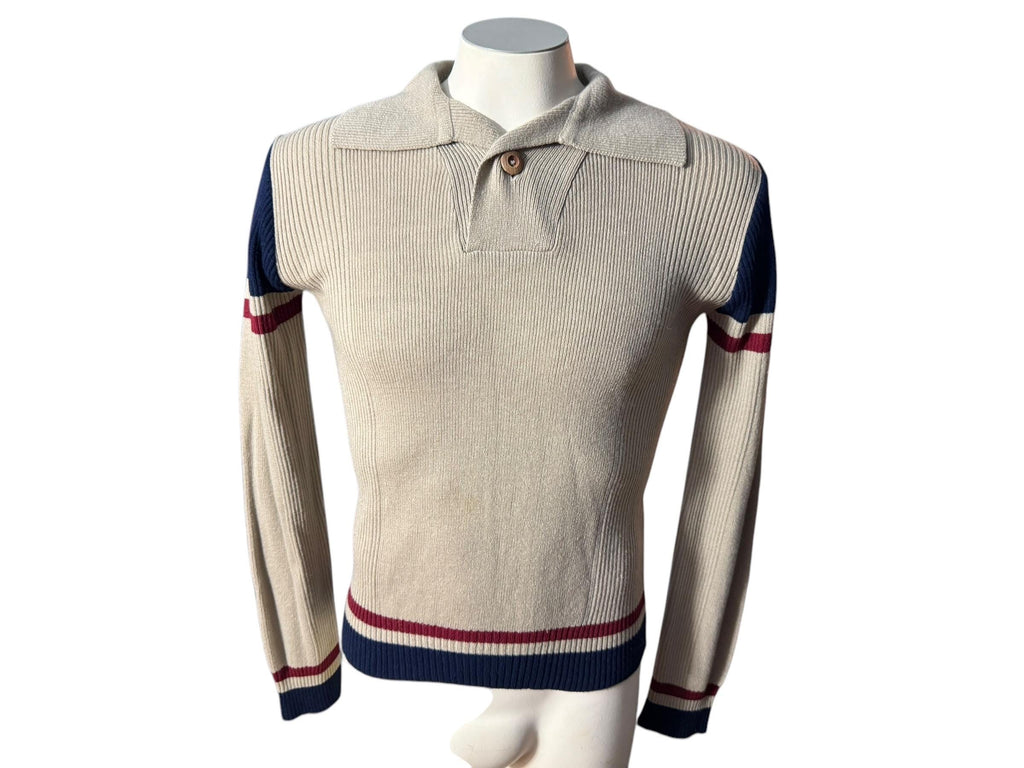Vintage 70's men's striped sweater S Kennington