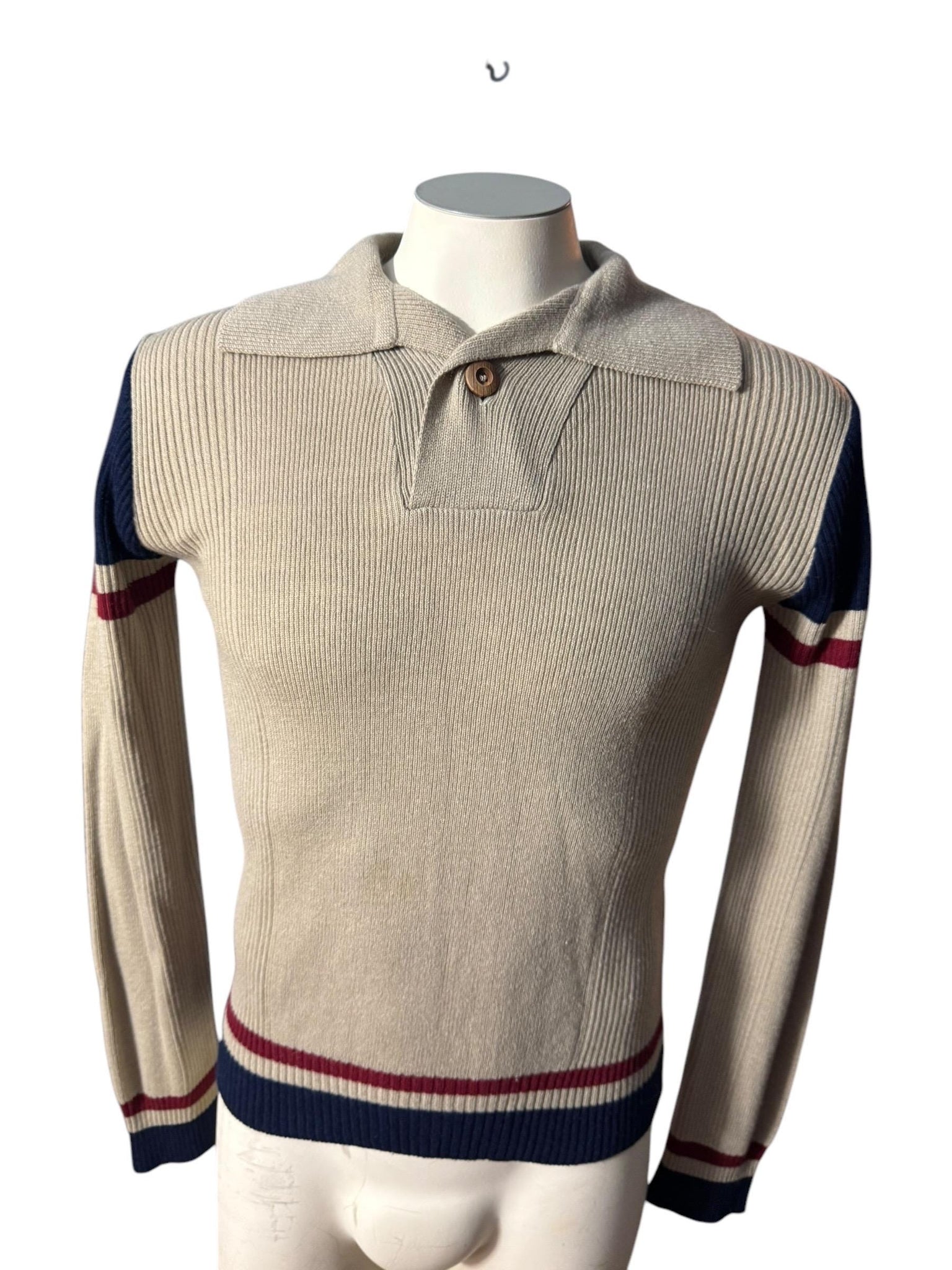 Vintage 70's men's striped sweater S Kennington