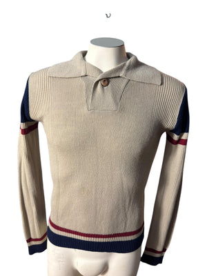 Vintage 70's men's striped sweater S Kennington
