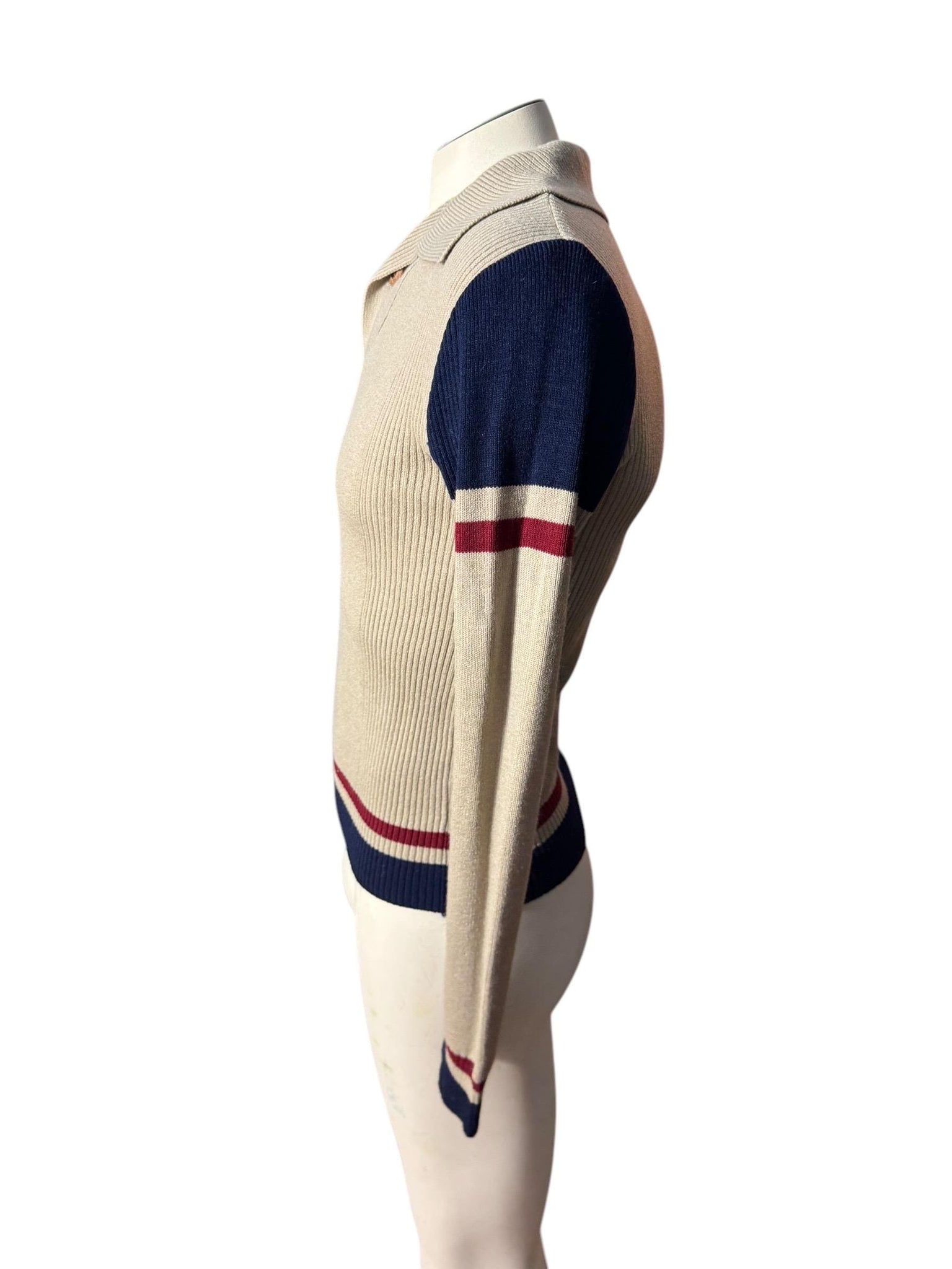 Vintage 70's men's striped sweater S Kennington