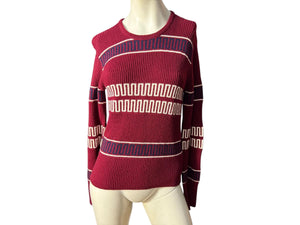 Vintage 1970’s maroon mod acrylic sweater M